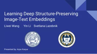 Learning Deep Structure-Preserving  Image-Text Embeddings  Liwei Wang  Yin Li    Svetlana Lazebnik