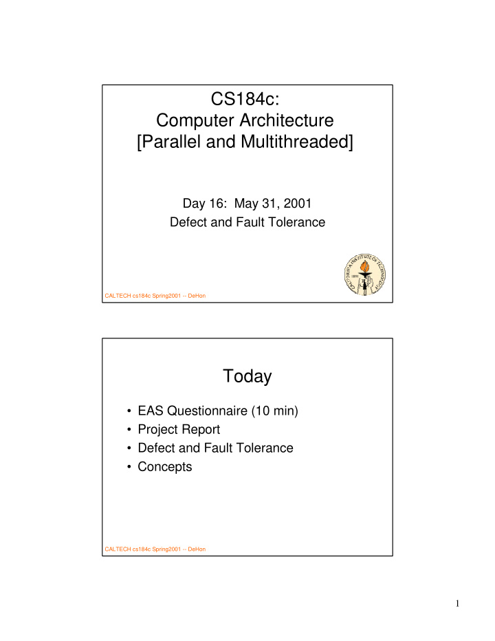 cs184c computer architecture parallel and multithreaded