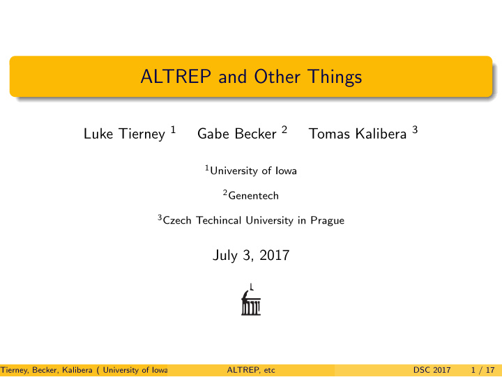 altrep and other things