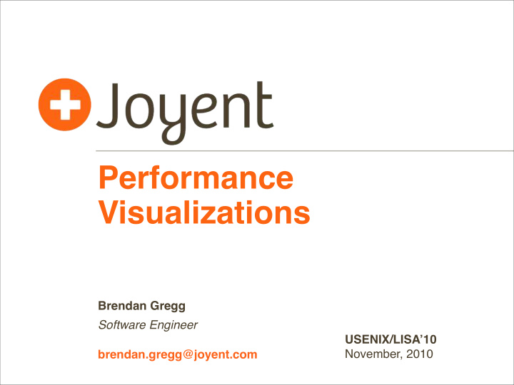 performance visualizations