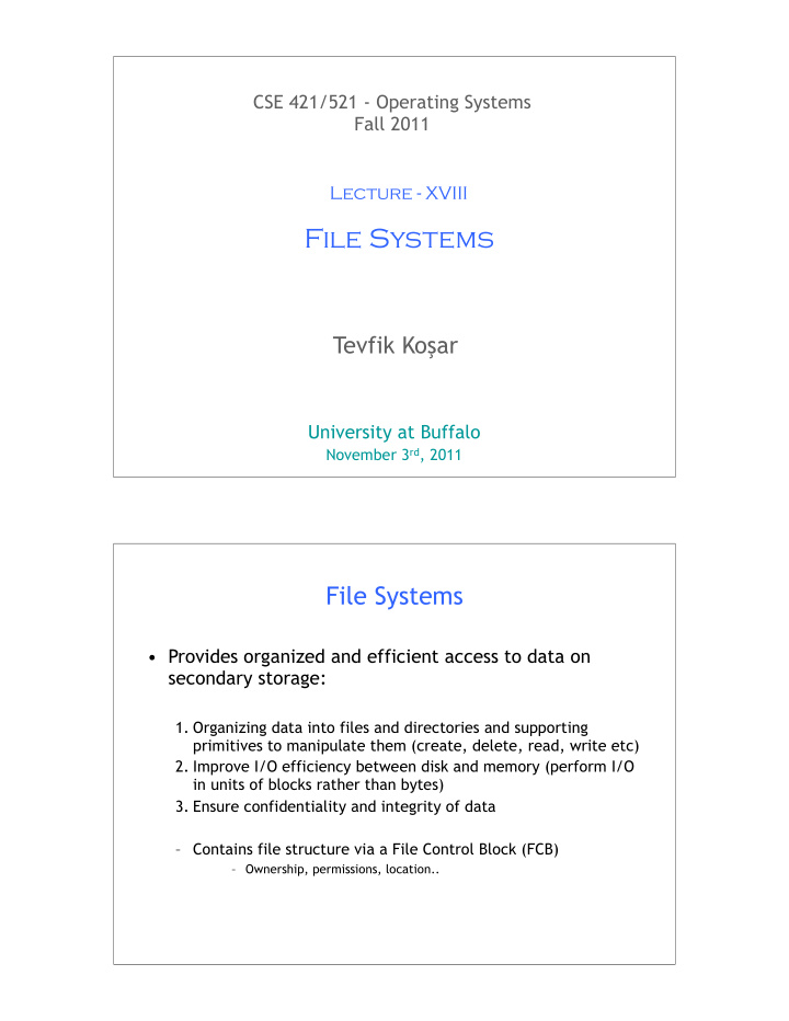 file systems