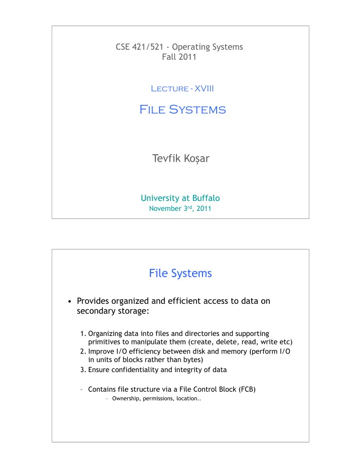 file systems