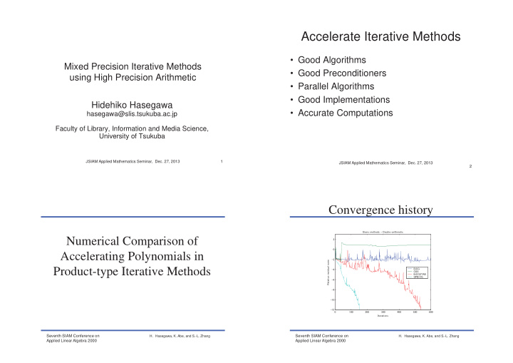 accelerate iterative methods