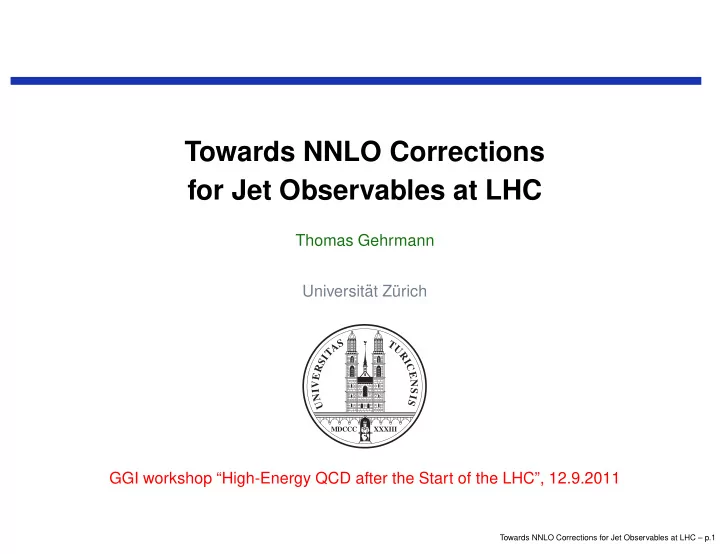 towards nnlo corrections for jet observables at lhc