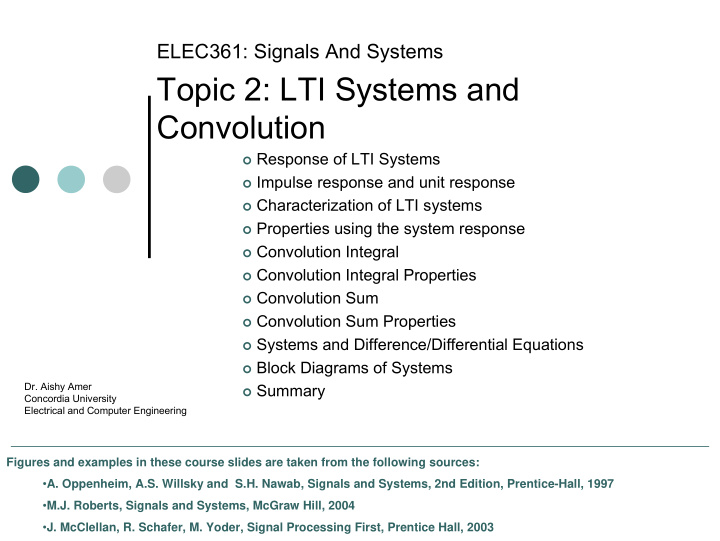topic 2 lti systems and convolution