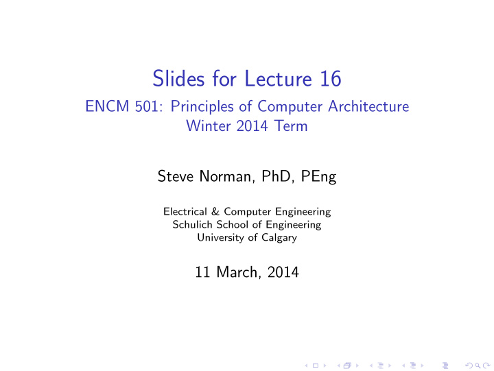 slides for lecture 16