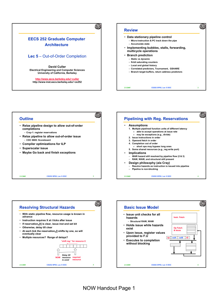 now handout page 1