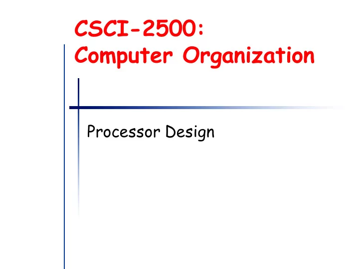 csci 2500 computer organization