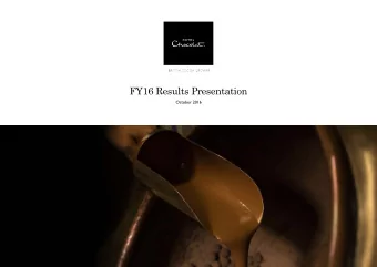 FY16 Results Presentation  October 2016  Highlights  Key metrics  91.1m Revenue (proforma