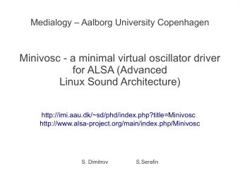 Minivosc - a minimal virtual oscillator driver  for ALSA (Advanced  Linux Sound Architecture)