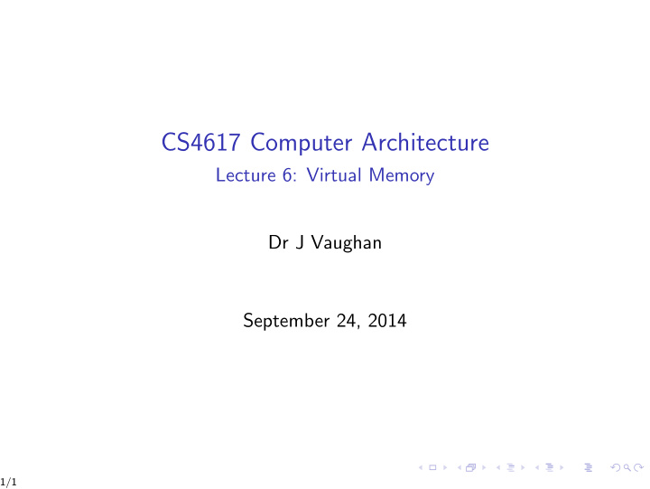 cs4617 computer architecture