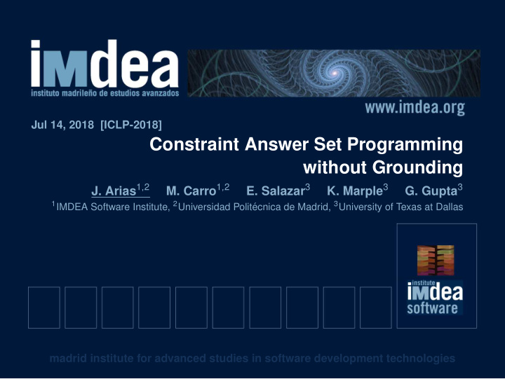 constraint answer set programming without grounding