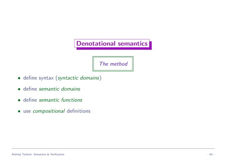 denotational semantics
