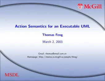 Action Semantics for an Executable UML  Thomas Feng  March 2, 2003  Email: thomas@email.com.cn