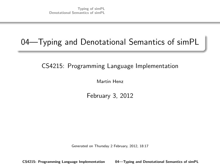 04 typing and denotational semantics of simpl