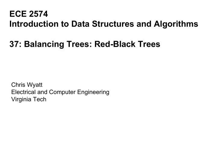 chris wyatt electrical and computer engineering virginia