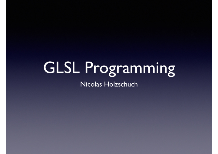 glsl programming