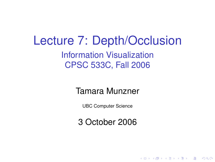lecture 7 depth occlusion
