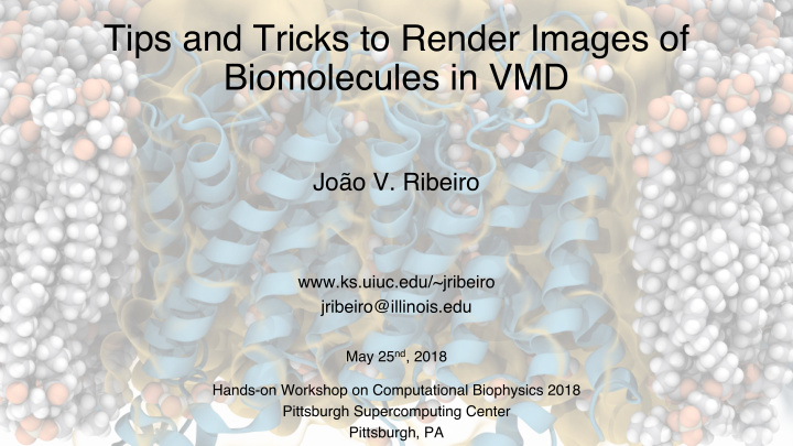 tips and tricks to render images of biomolecules in vmd