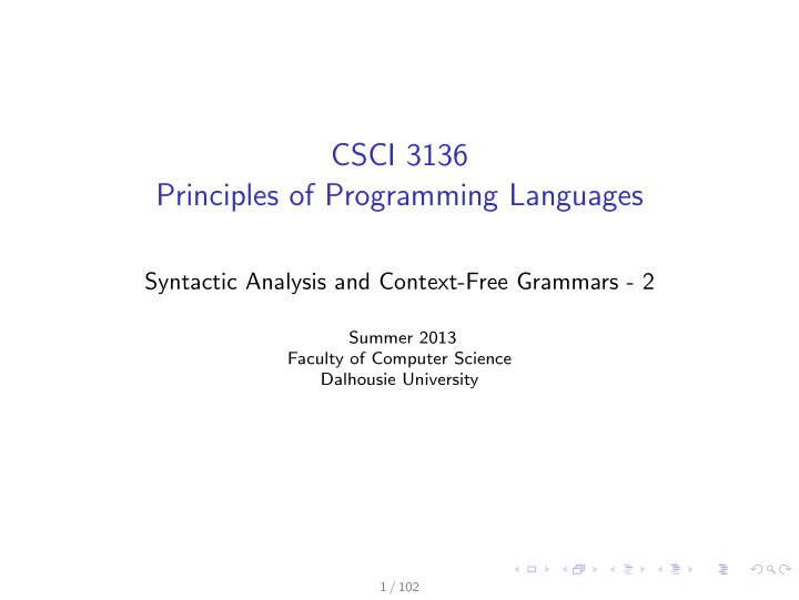 csci 3136 principles of programming languages