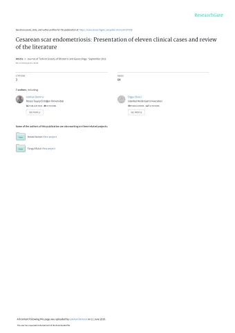 Cesarean scar endometriosis: Presentation of eleven clinical cases and review  of the literature