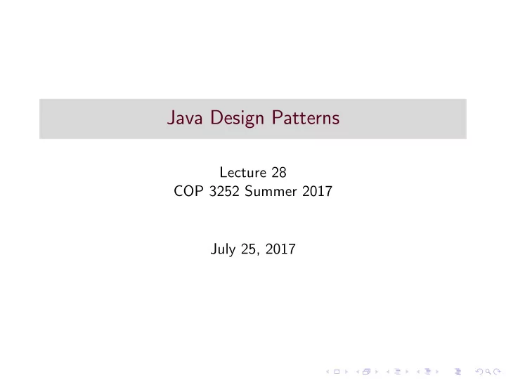 java design patterns