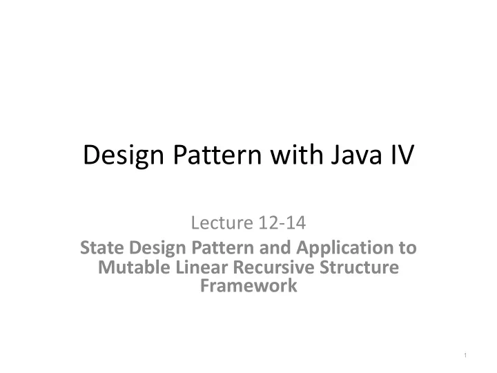 design pattern with java iv