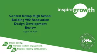 Central Kitsap High School  Building 900 Renovation  Design Development  Review  August 28, 2019