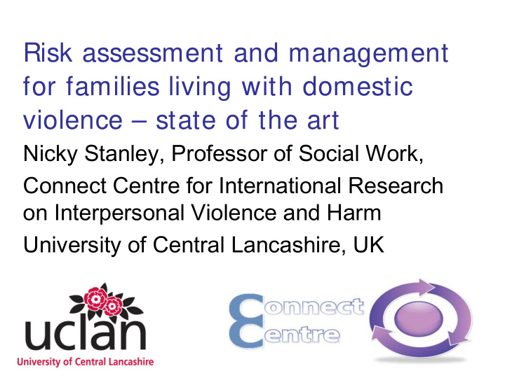 risk assessment and management for families living with