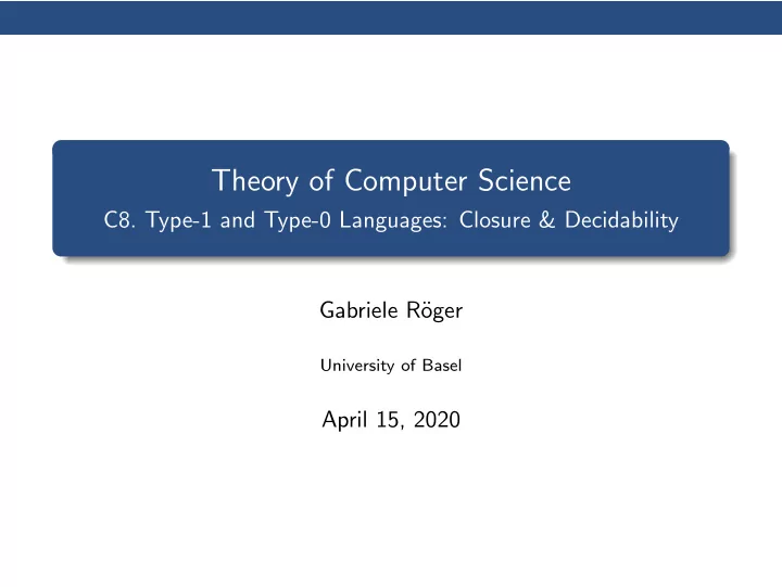 theory of computer science
