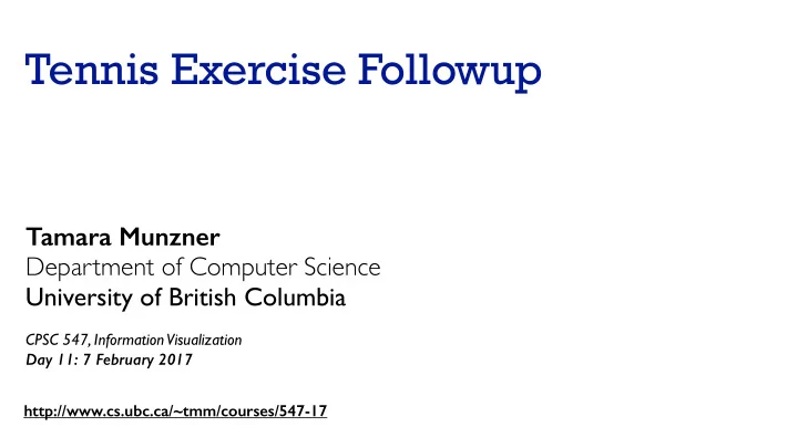 tennis exercise followup