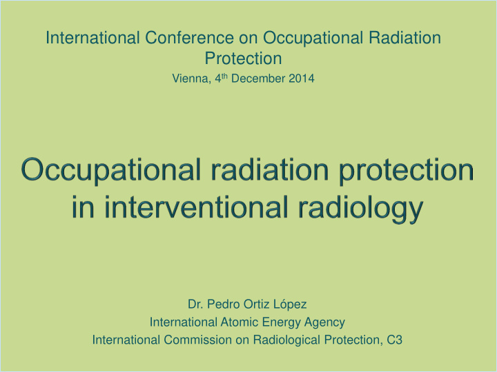 international conference on occupational radiation