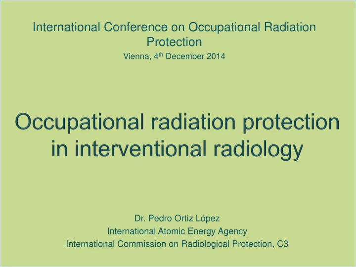 international conference on occupational radiation