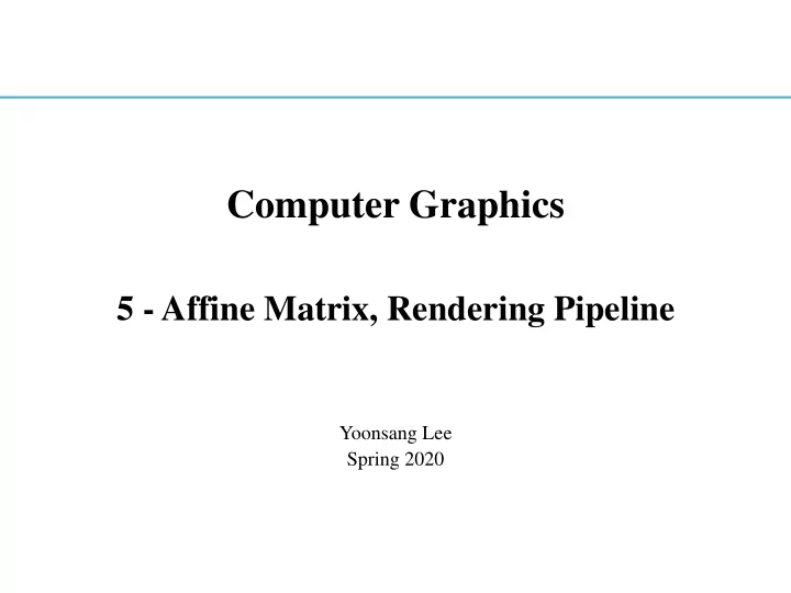 computer graphics