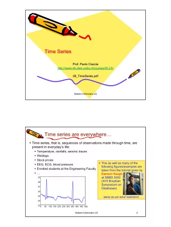 Time Series  Time Series  Time Series  Prof. Paolo Ciaccia  Prof. Paolo Ciaccia  http://www-