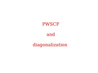 PWSCF  and  diagonalization  ELECTRONS  call electron_scf  do iter = 1, niter  call c_bands