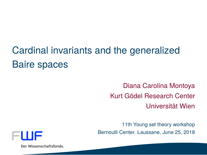 cardinal invariants and the generalized baire spaces