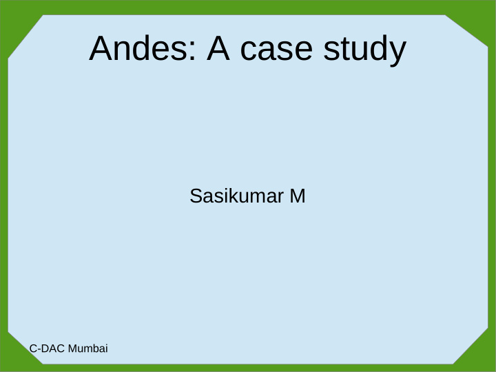 andes a case study