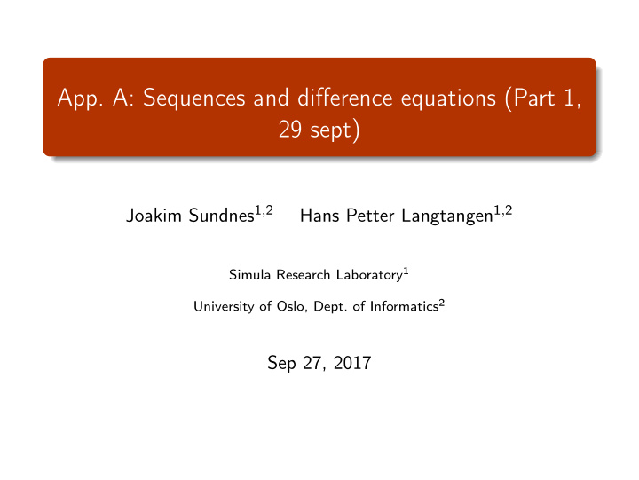 app a sequences and difference equations part 1 29 sept