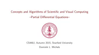 Concepts and Algorithms of Scientific and Visual Computing  Partial Differential Equations