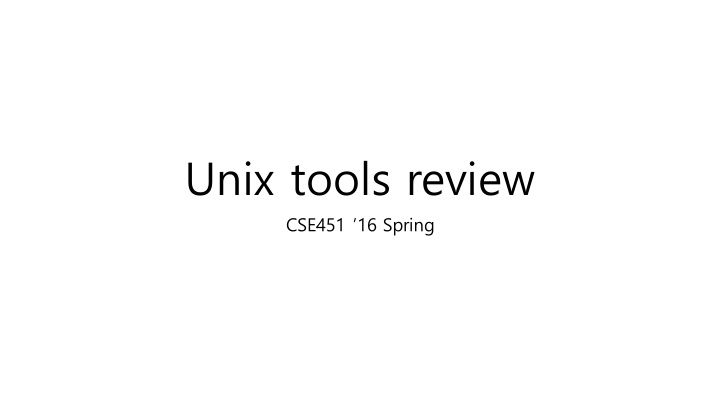 unix tools review