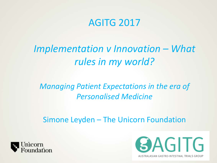 agitg 2017 implementation v innovation what rules in my