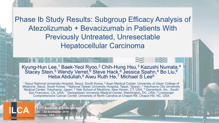 phase ib study results subgroup efficacy analysis of