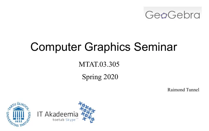 computer graphics seminar