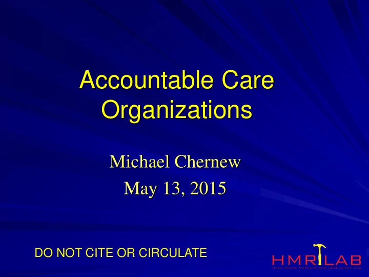 accountable care
