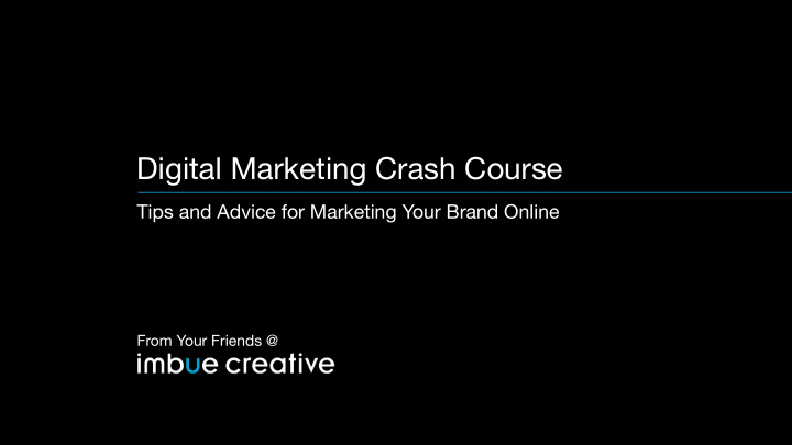 digital marketing crash course