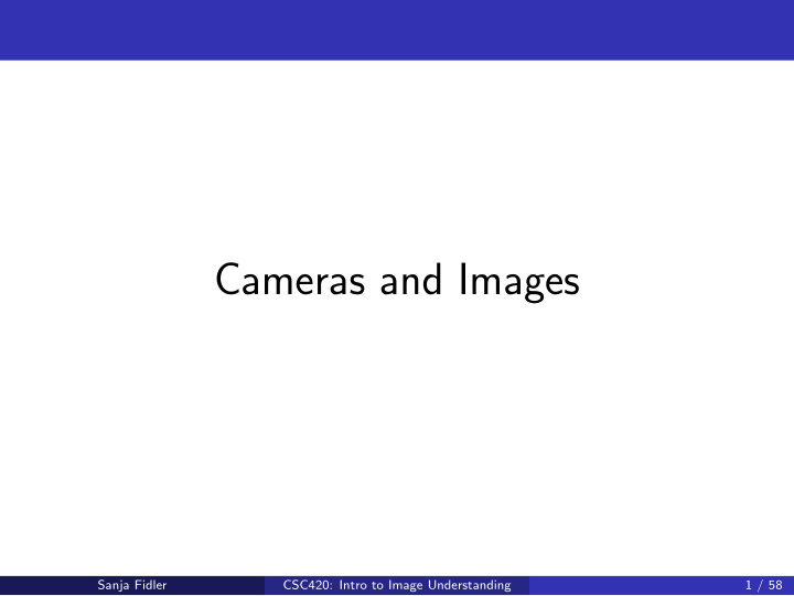 cameras and images