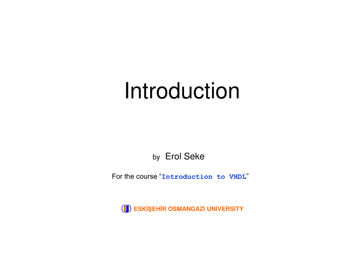 introduction