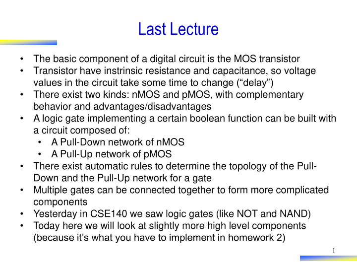 last lecture