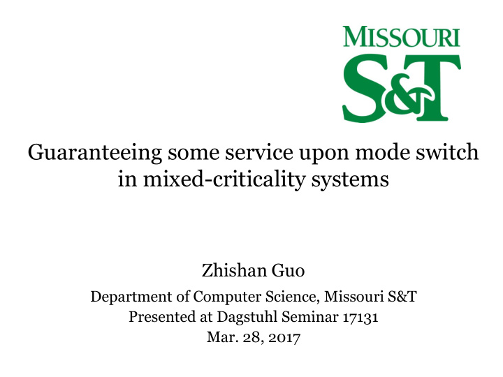 guaranteeing some service upon mode switch in mixed